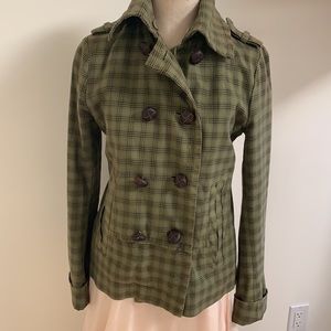 Patrizia Pepe Italy Plaid trench jacket IT44 M